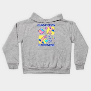 "Connection Is Key To Happiness" - Inspirational Quotes On Yoga Kids Hoodie